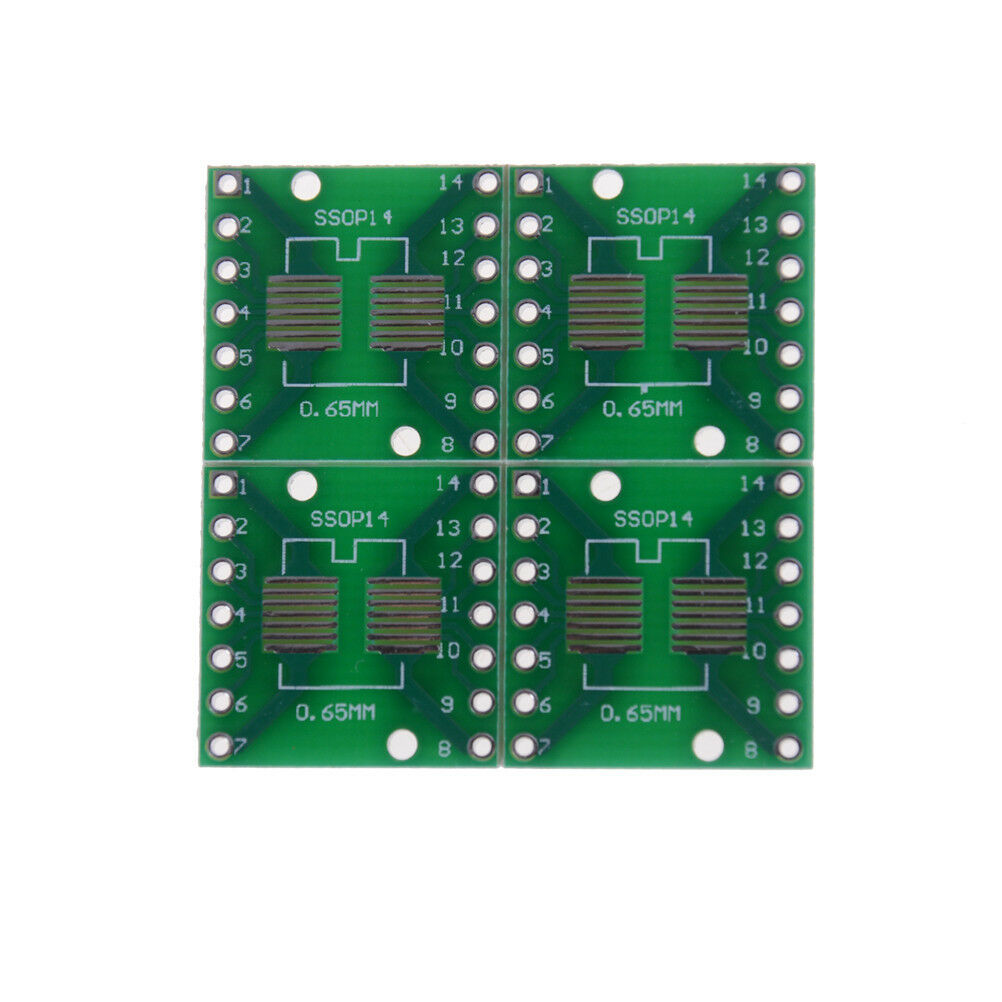 5Pcs SO/SOP/SOIC/SSOP/TSSOP/MSOP14 to DIP 14 Adapter PCB Board Converte.l8
