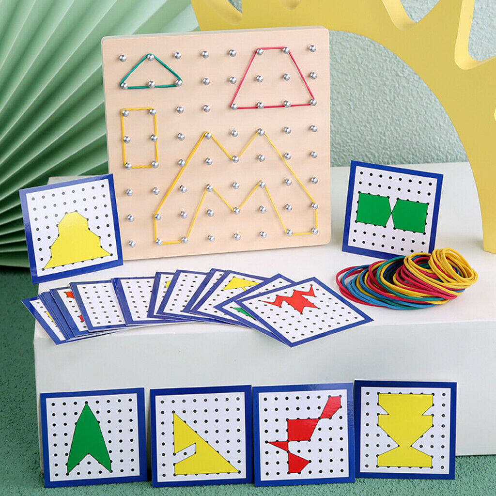 Nail Board Wooden Geoboard Space Imagination Developments Educational Toys