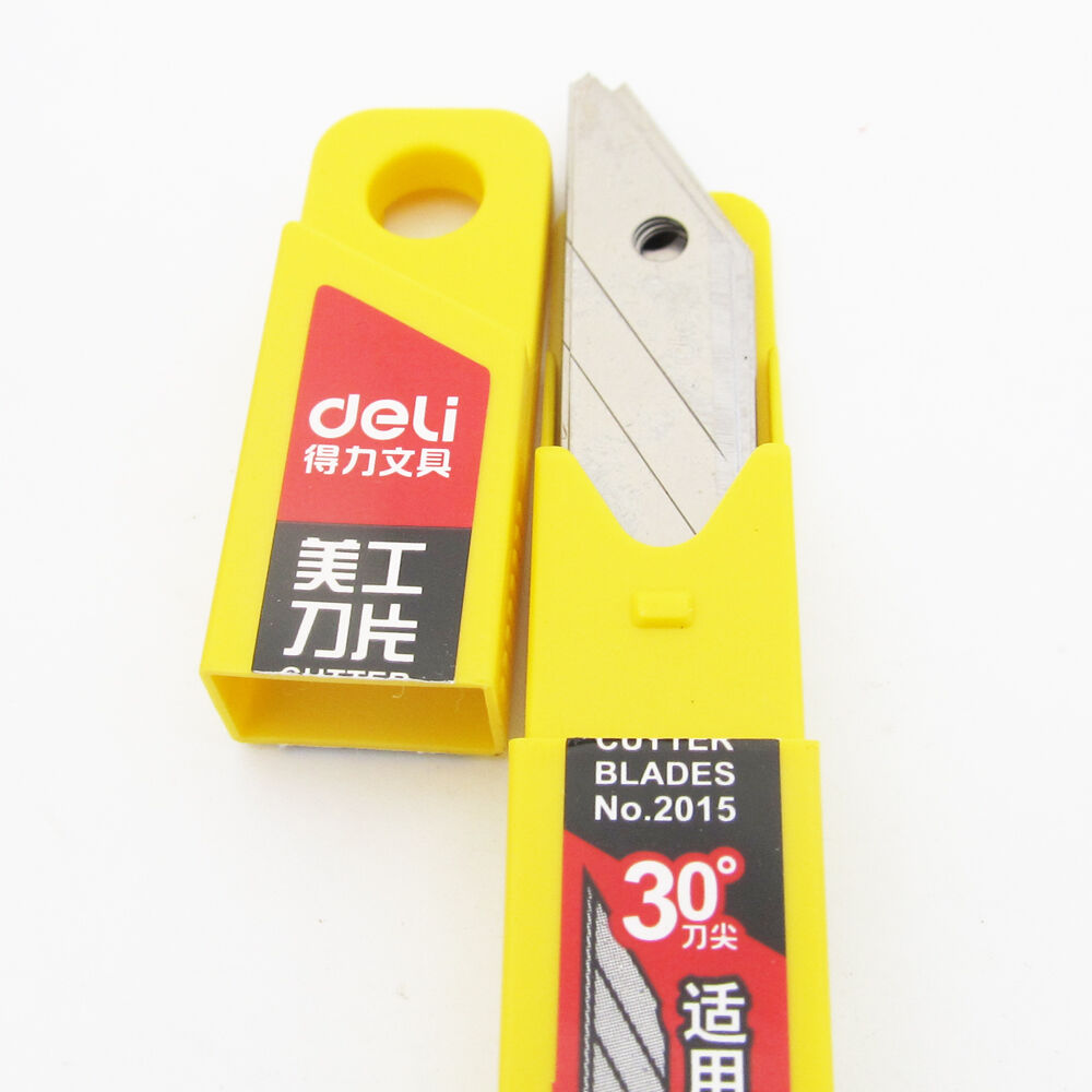 36packs 360Blades DELI SK5 Steel 70x9x0.4mm Tip Cutter Blades No.2015 30 degree