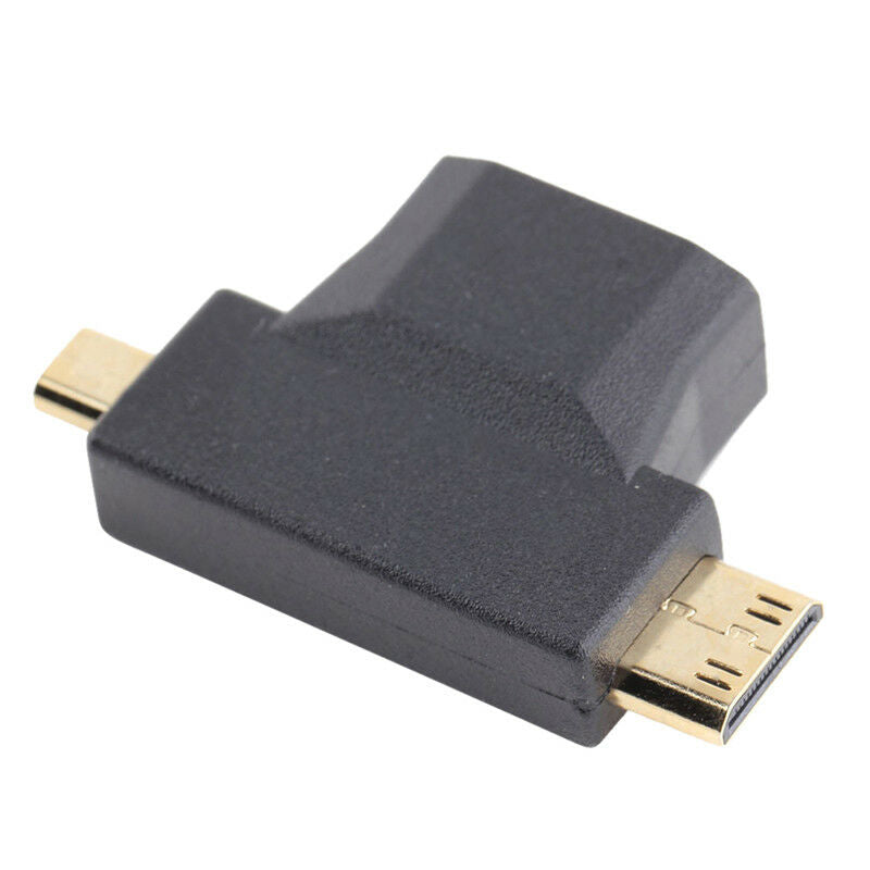 3 In 1 Micro Male Mini Hdmi Male To Hdmi Female Cable Adapter Converte JDUKOY1