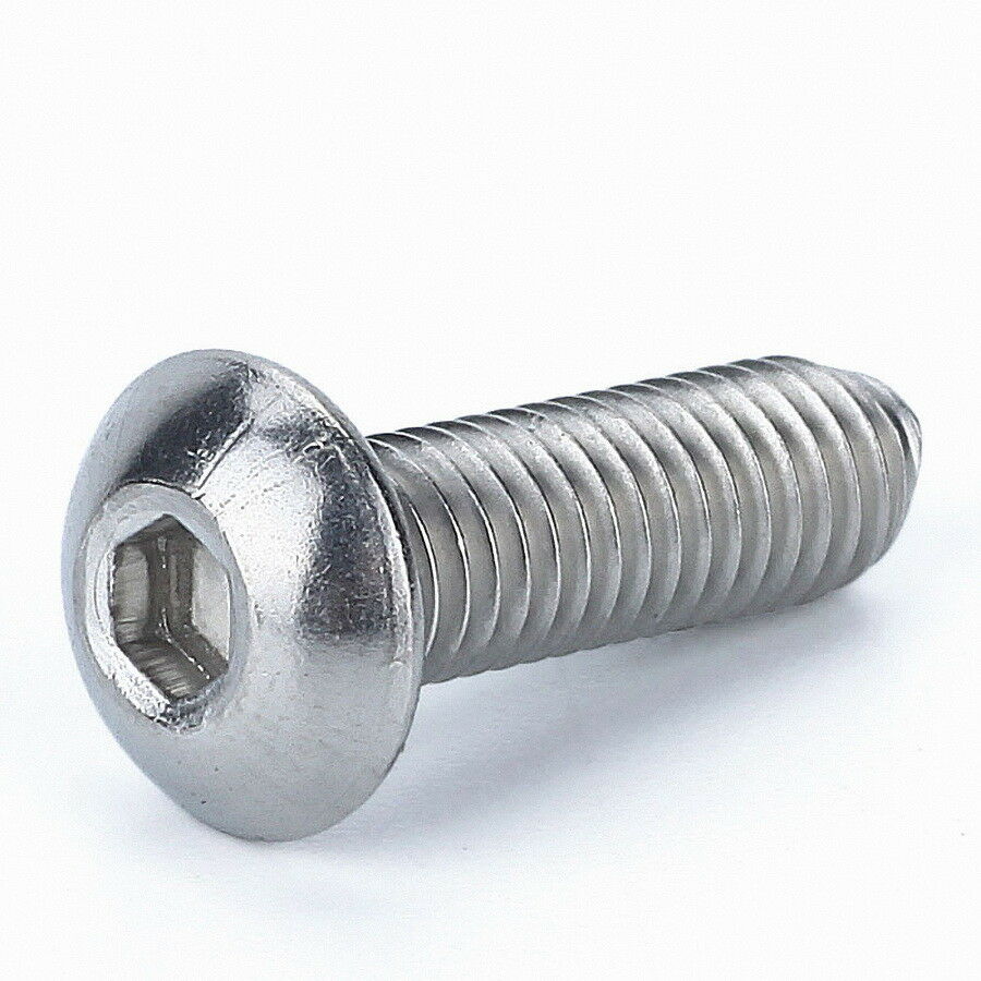 60Pcs M3 Button Head Screws Allen Socket Bolt Kit -A4 Stainless L4/5/6/8/10/12mm