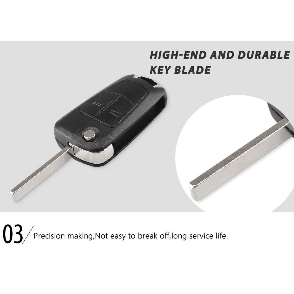 Auto Car Foldable Key Housing 2 Buttons Accessory Key Shell for Vauxhall/Opel