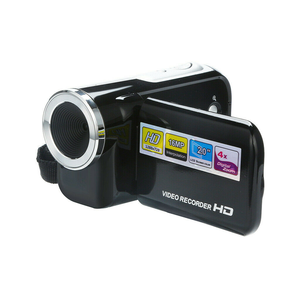 Black Video Camcorder HD 1080P Handheld Digital Camera 4X Digital Zoom Practical