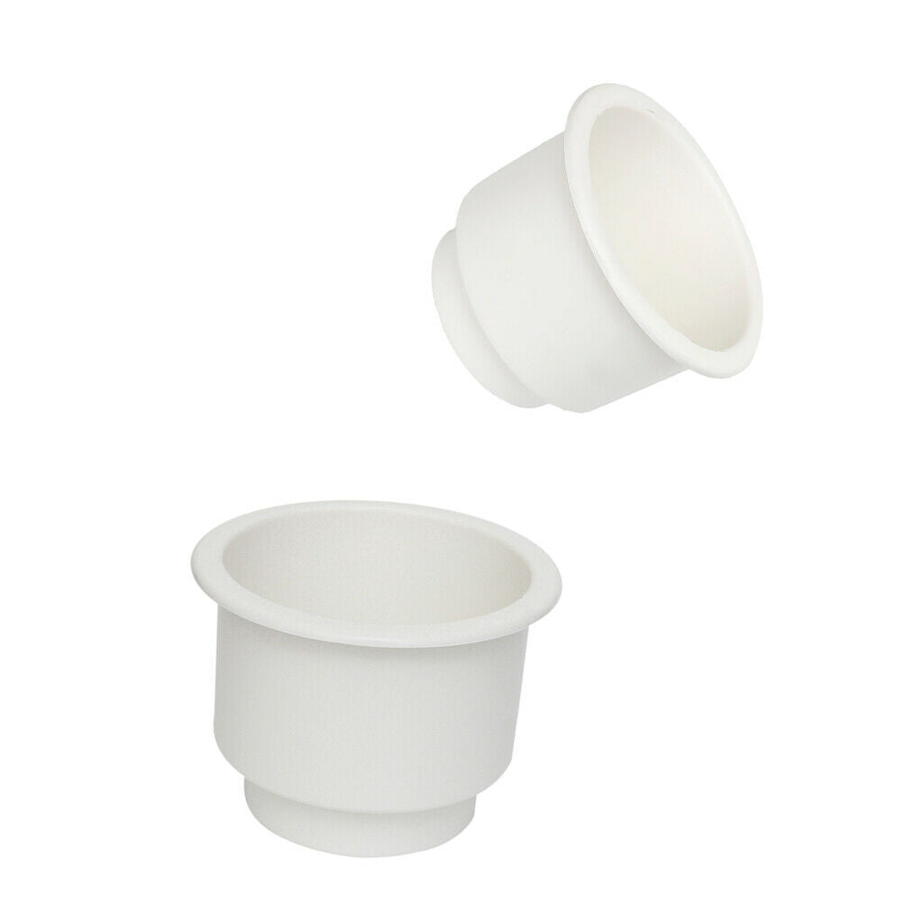MagiDeal 2pcs White Cup Holder Boat RV Car Truck Yacht Insert