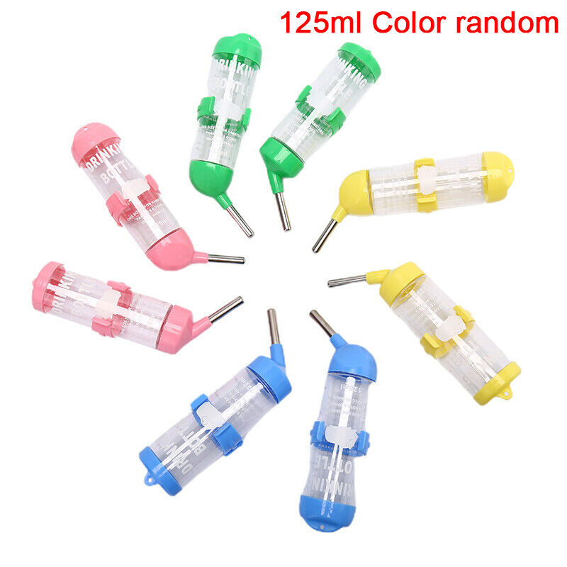 125ml Plastic Hamster Drinker Water Bottle Dispenser Hanging Pet Drinking.l8