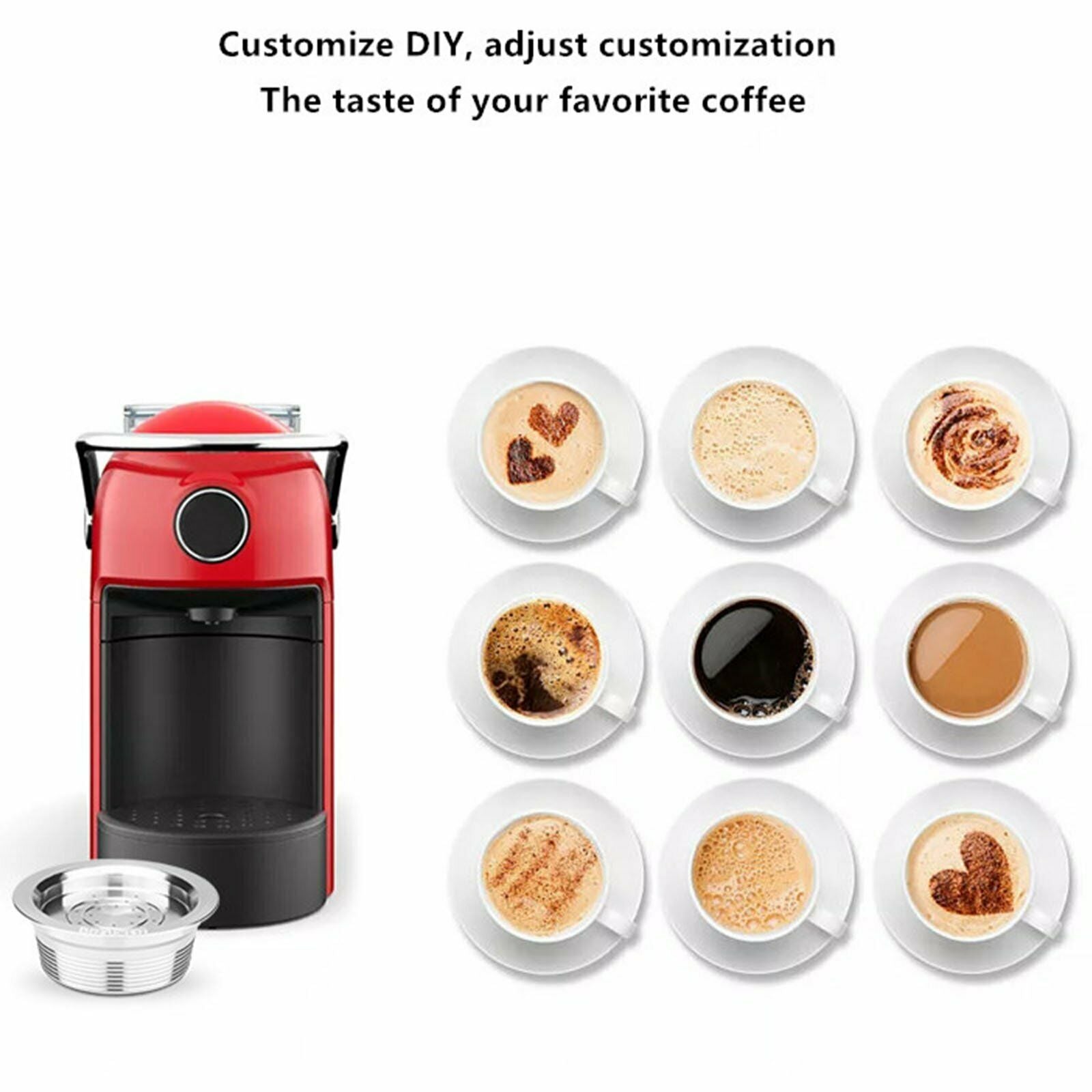 Reusable Coffee Pods Steel Capsules Filter for LAVAZZA A MODO MIO JOLIE ESPRIA
