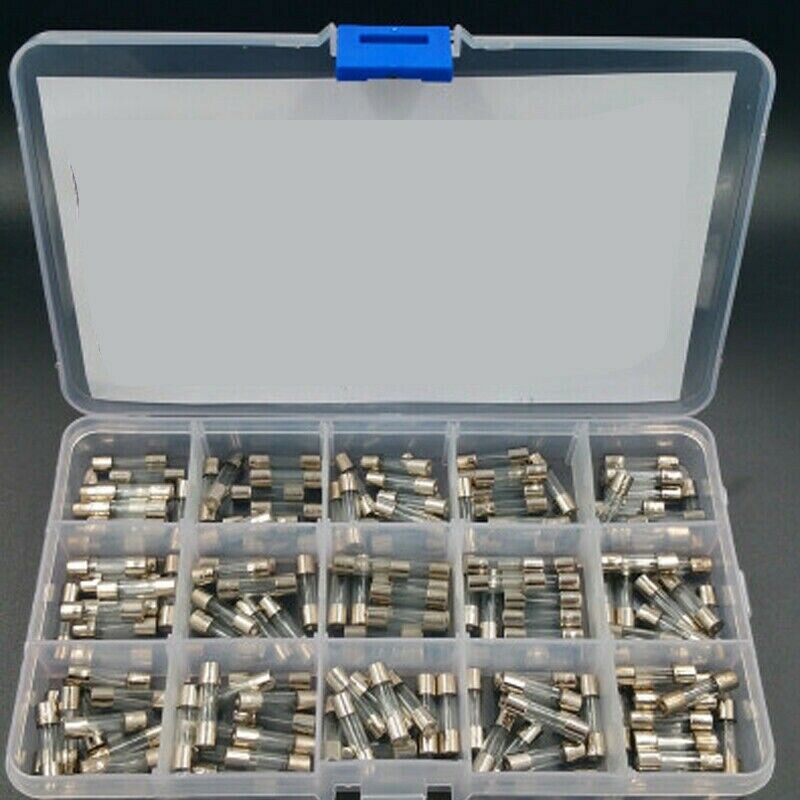 150Pcs 250V Fast-Blow 5X20mm Fuses  Blow Car Tube Fuses Assorted Kit J3D8