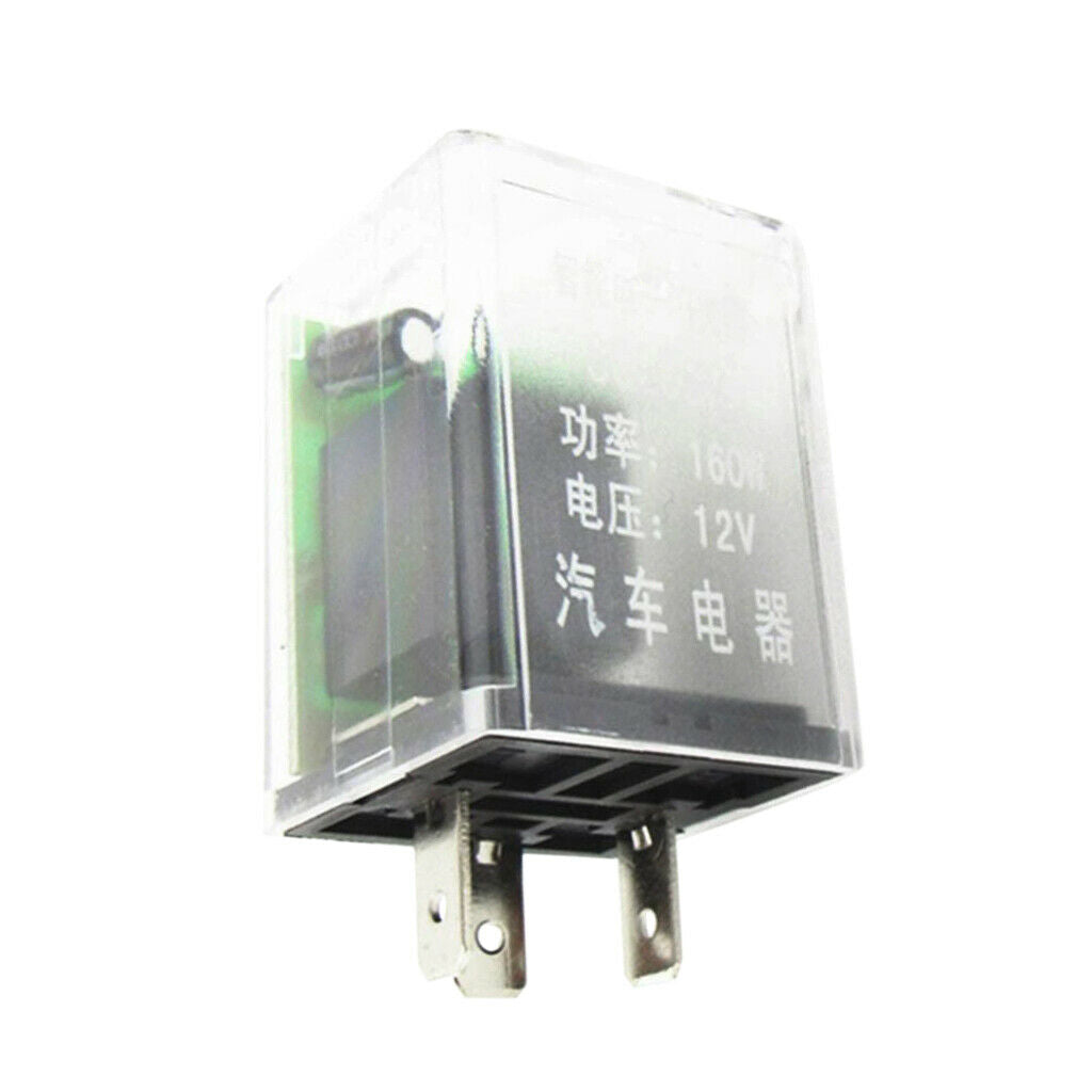 2pcs Electronic Flashing Relay 3Pin 12V 160W LED Contactors