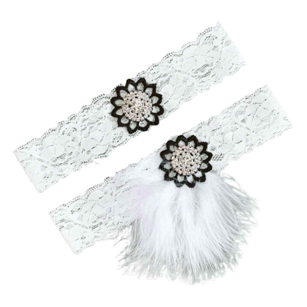 Bridal Wedding Sexy Lace Garter Belt Women Flower Feather Legs Strap Club