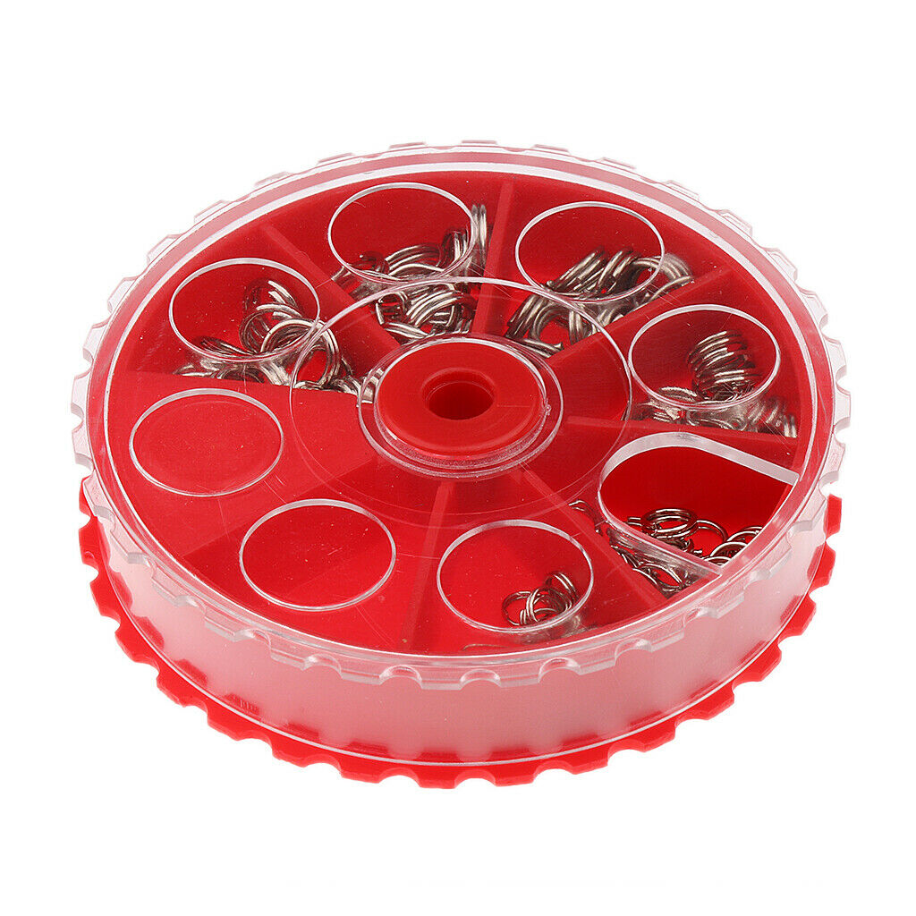 Stainless Steel Split Rings Fishing Tackle Ring Chain Connector Strong Split