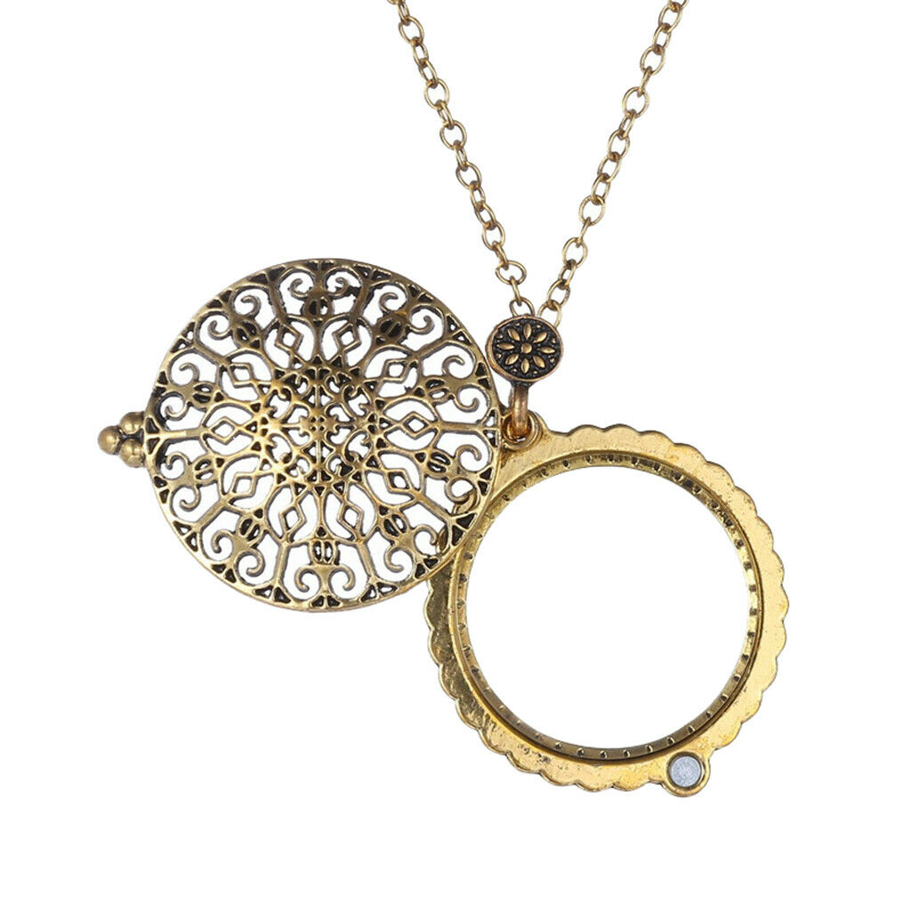 Alloy Magnifying Glass Pendant Necklace Hip Hop Choker Jewelry Accessories