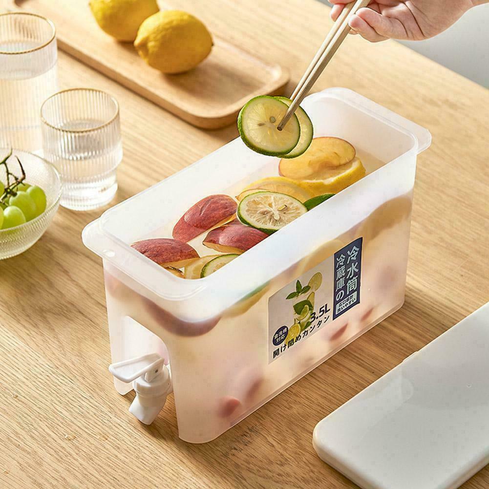 3500ml Water Jug With Faucet Lemon Juice Jug Kitchen Drinkware GREAT Kettle R7U3