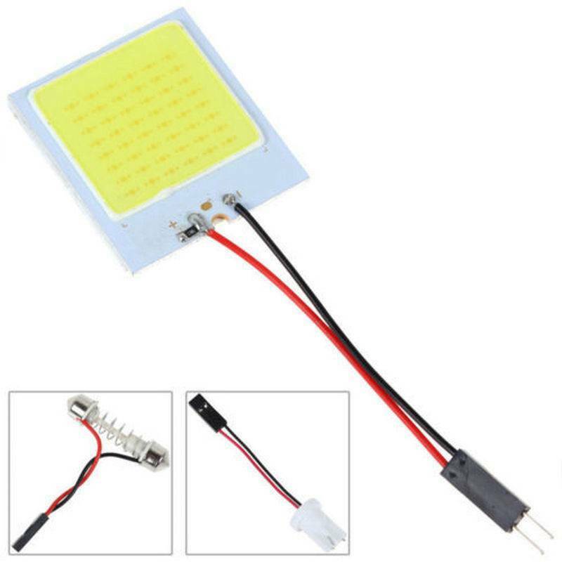 1X New White 48 SMD COB LED T10 4W 12V Car Interior Panel Light Dome Lamp Bulb