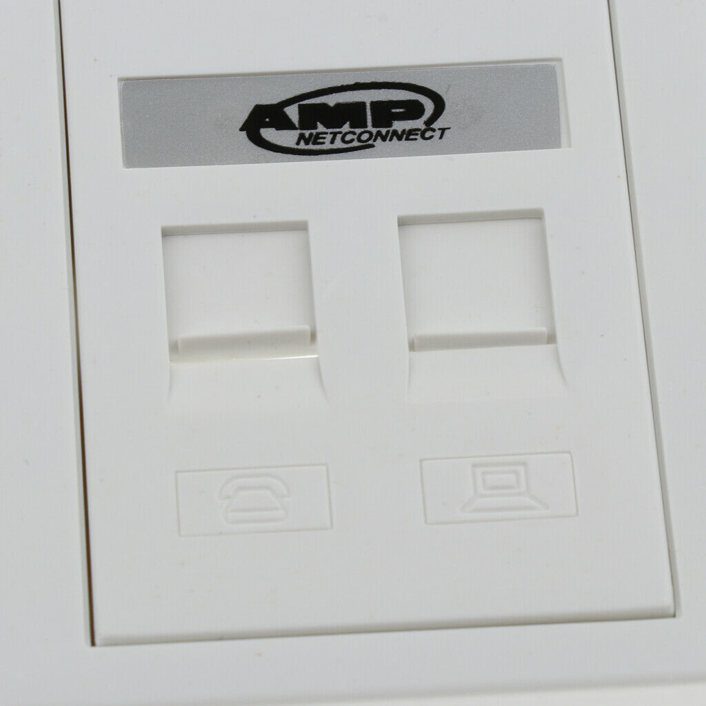 Face Plate Wall Socket /RJ11 Ethernet Single Gang 2 Ports with Keystone