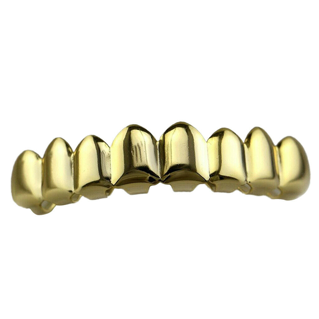Hip Hop Women Men Teeth  Caps Top Mouth Guards Dental Grills Golden