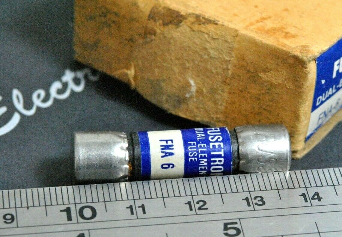 1pcs - BUSS FNA-6 6A 6Amp FUSETRON Dual-element  Supplemental Fuse