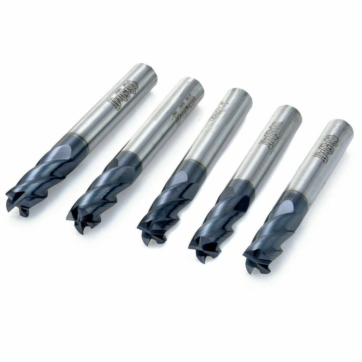 5pcs 6mm x 50mm Tungsten Carbide 4 Flute End Mill CNC Milling Cutter HRC50