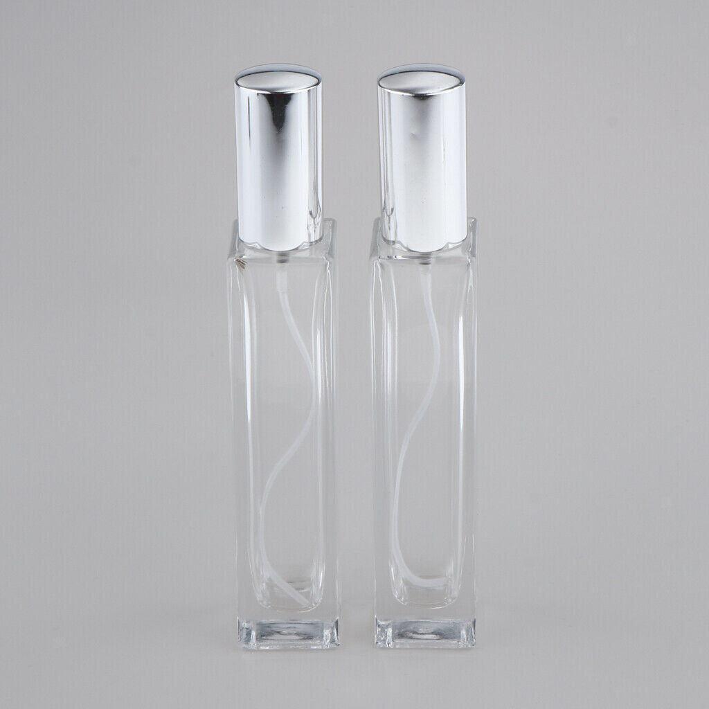2x Empty Spray Bottle Travel Glass Perfume Atomizer Pump 30/50/100ml 50 ml