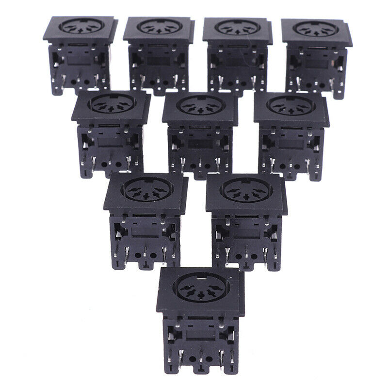 10pc 5 Pin DIN PCB Sockets Audio Female Base TerminalBDDD