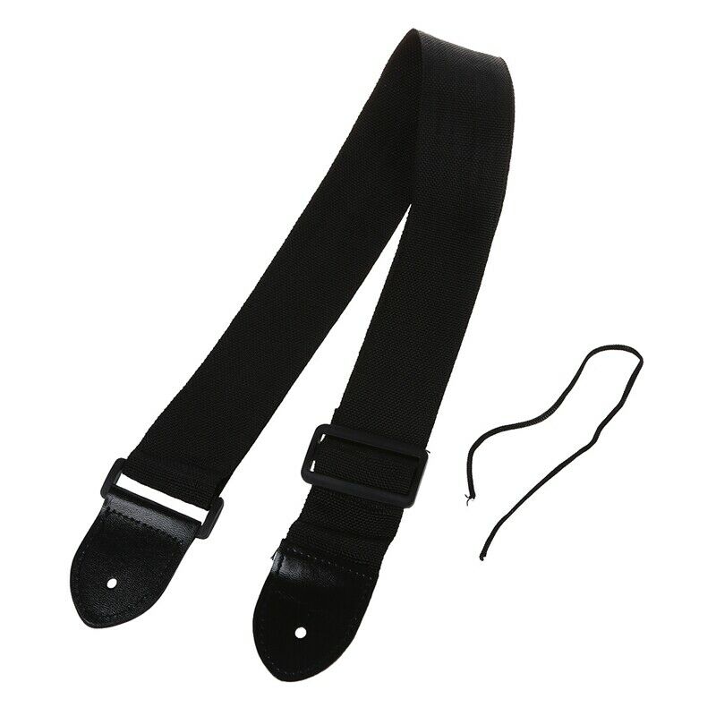 Adjustable Guitar Strap Band Acoustic Electric 132 x 6cm Black Y7L2