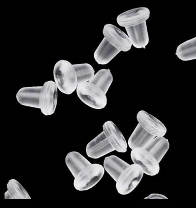 New 4MM Rubber Earring Back Stoppers Ear Post Nuts Jewelry Making 500PCS Lots CH