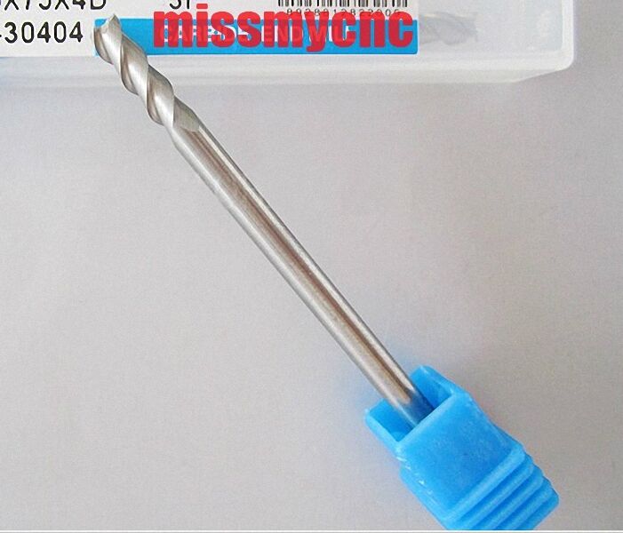 New 5pcs 3flute 4mmx 4x50L Carbide End mill for Aluminimum CNC Milling Cutter
