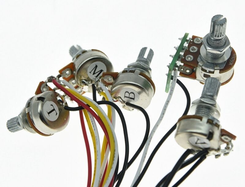 Pre-wired 3 Band Active or Passive EQ Equalizer Electric Bass Preamp Circuit
