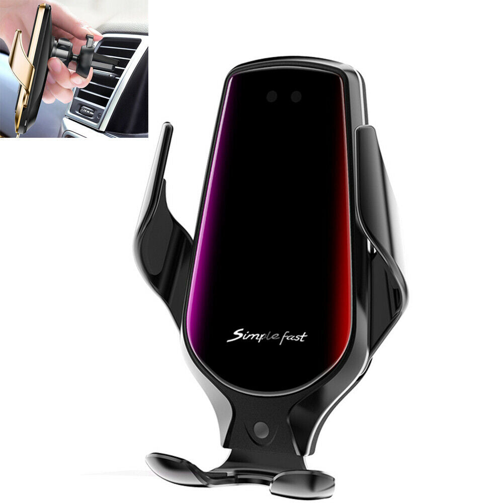 10W Car Wireless Charger Phone Holder Automatic Clamping Infrared Induction