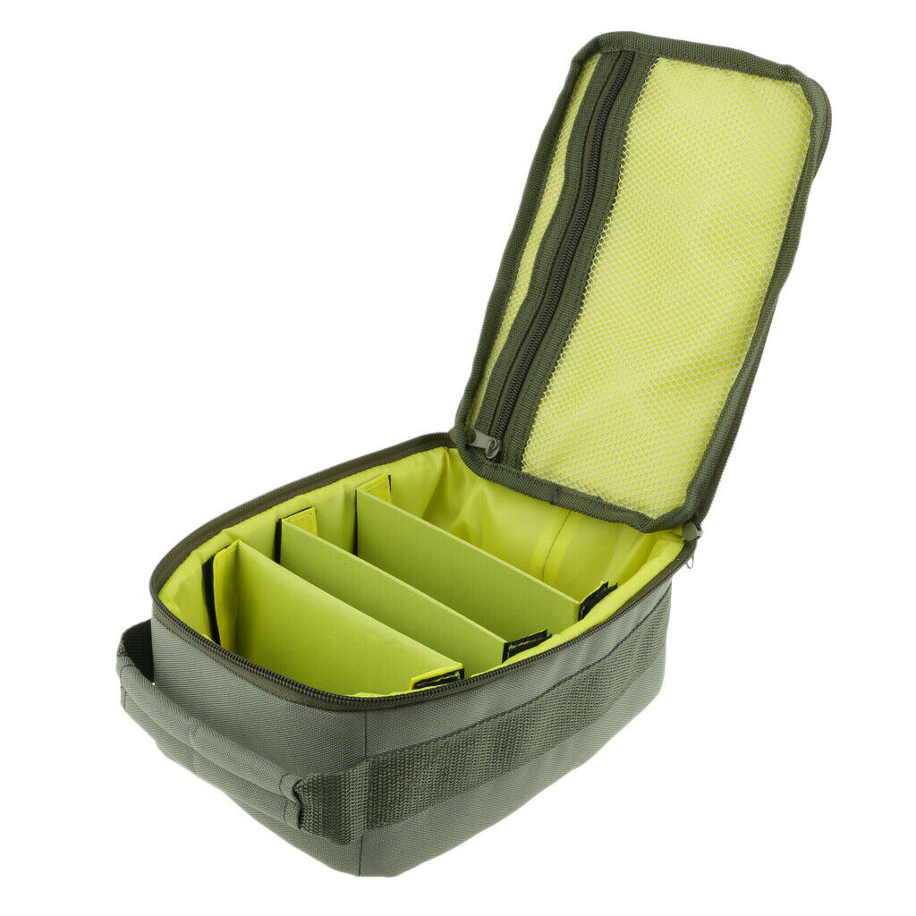 Fishing Tackle Bag Multifunctional Reel Lure Storage Bag with 4 Divided