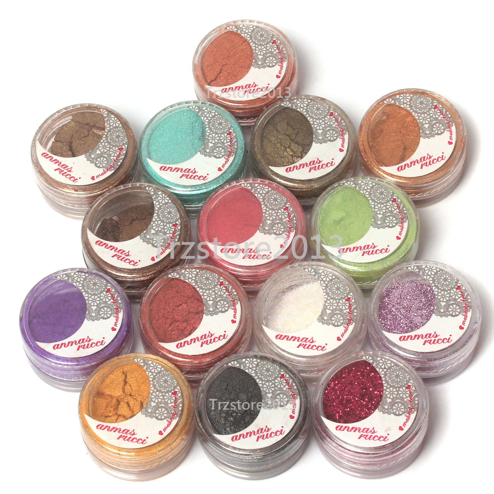 15 Mix Colors/Set Eyeshadow Eye Loose Powder Fine Glitter Dust Cosmetics Kit