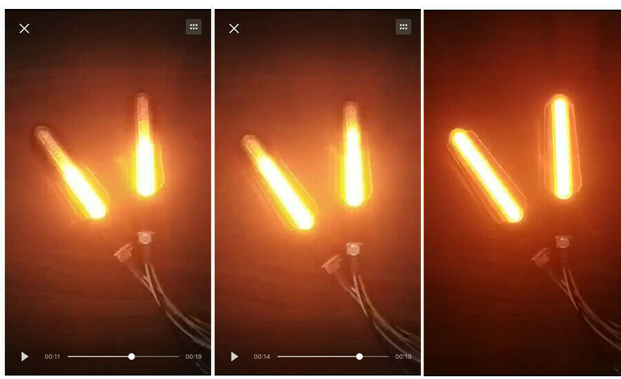 2x Motorcycle LED Amber Turn Signal Blinker light Indicators & DRL lamp 24 LED