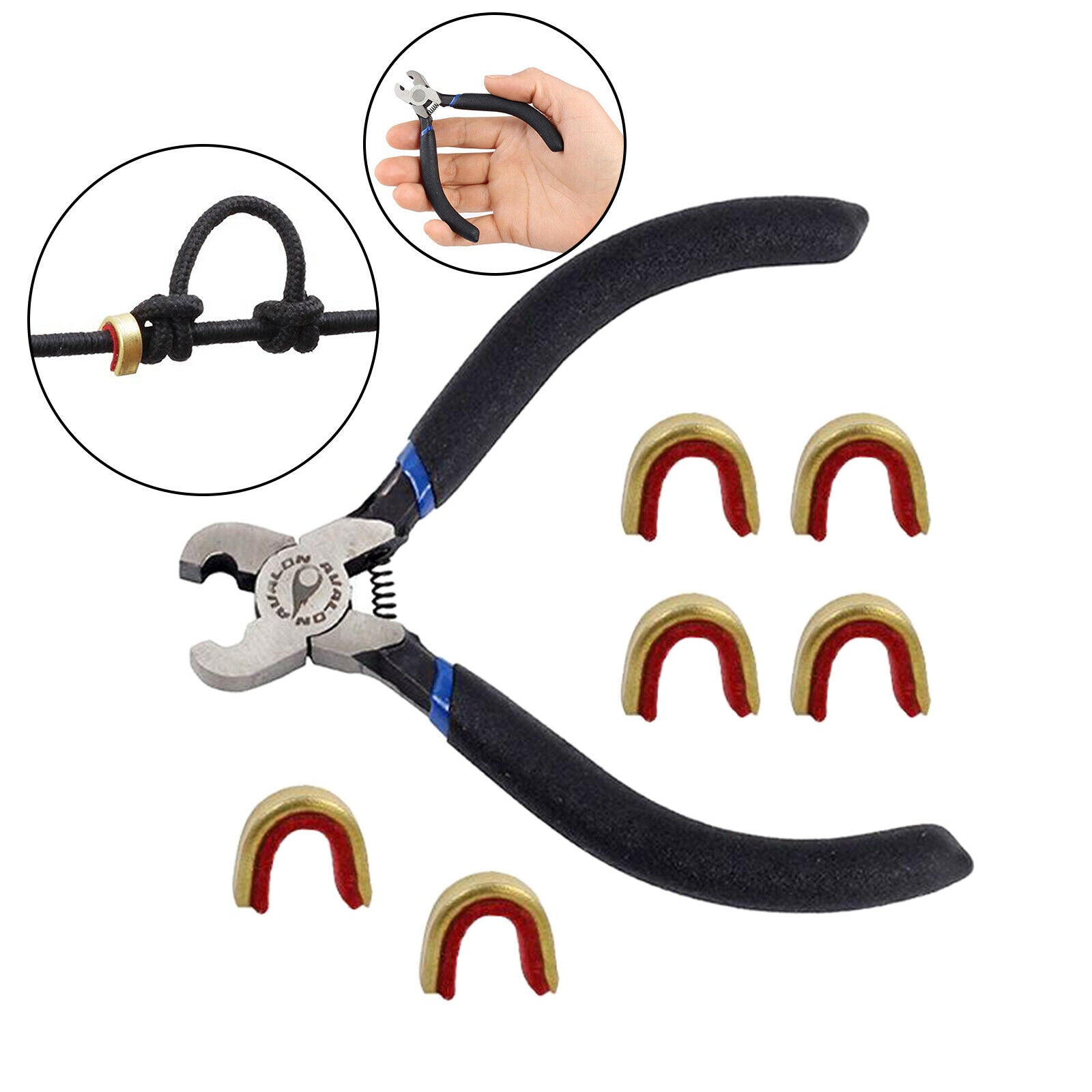 Portable Archery Bow Nocking Points Pliers & Clasp for Compound Recurve Bow
