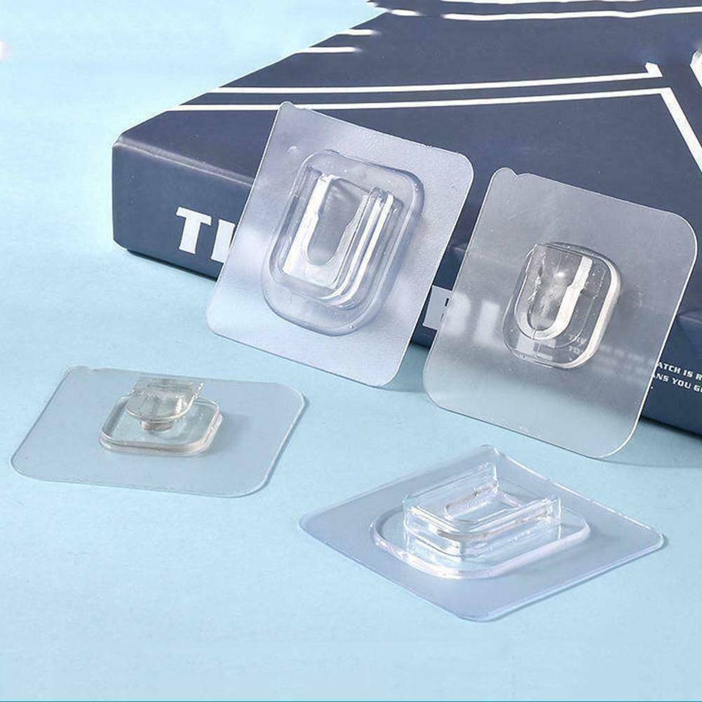 UK 5 Pairs Double-sided Adhesive Wall Hooks DIY Kitchen Bathroom Mounted Hook