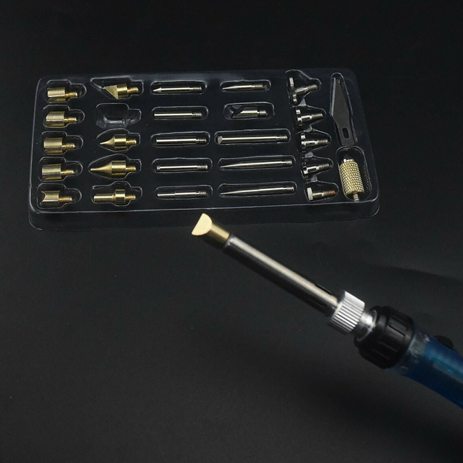 Wood Burning Pen Tips Stencil Set Soldering Iron Carving Burner DIY Crafts 28PCS