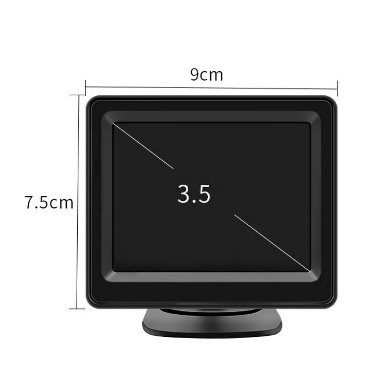 3.5" Screen LCD DVD Monitor Car Reversing Image Head-up Display +Rearview Camera