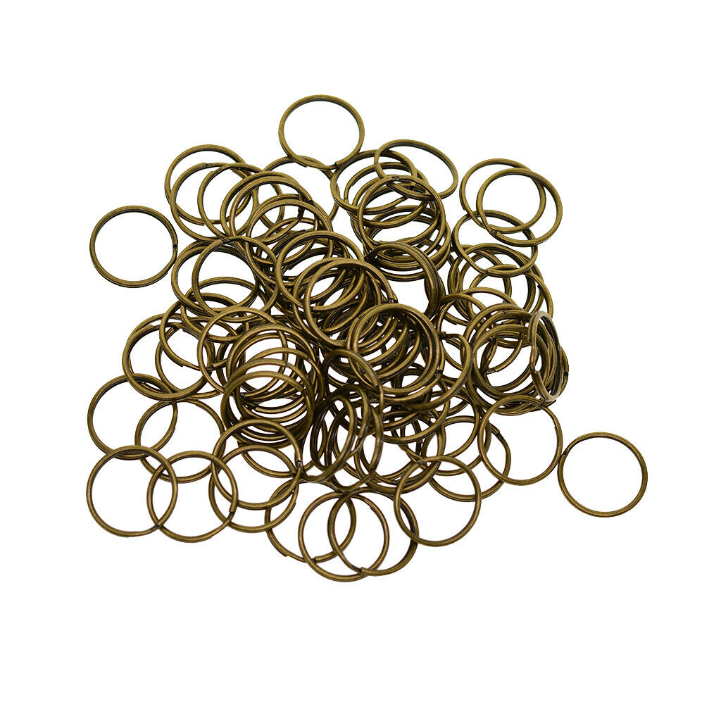 20mm (4/5 inch) Steel Split Ring – Pack of 100 / Key Chain Ring Connectors,