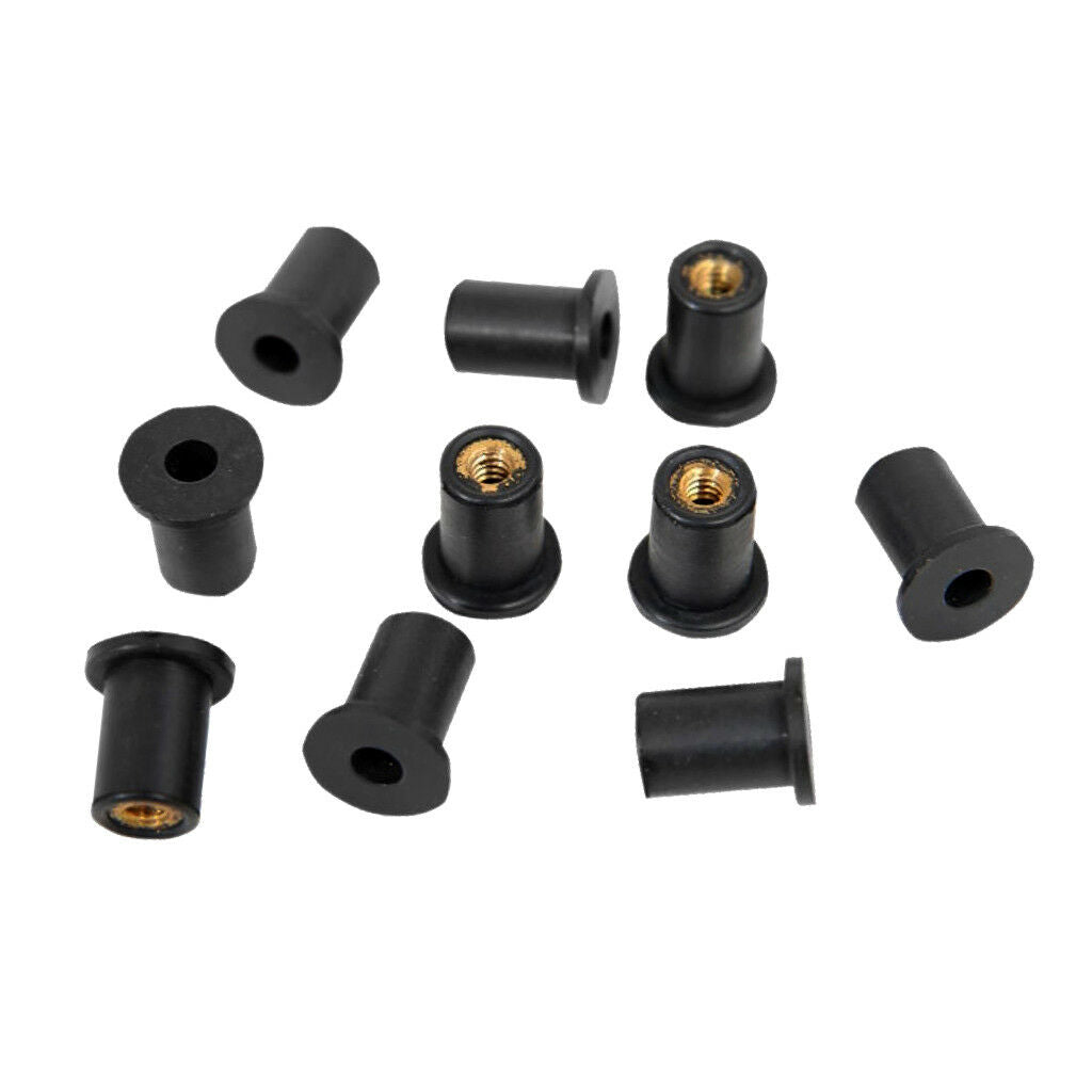 6pcs M5 5mm Metric Rubber Well Nuts Wellnuts for Fairing & Screen