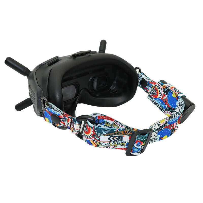 Suit for DJI FPV flight video glasses V2 graffiti color headband fixed strap