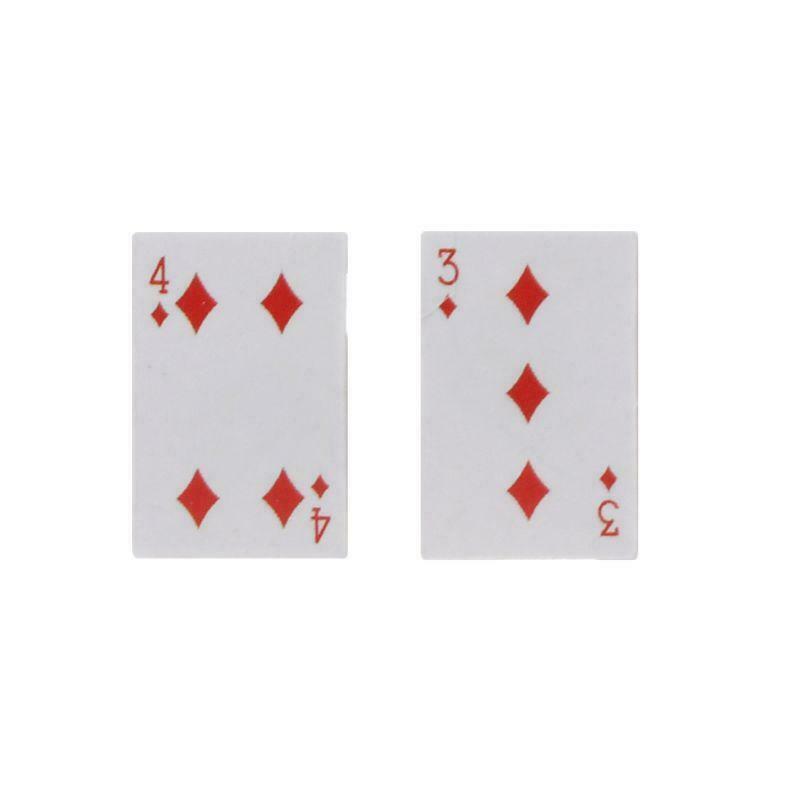 Night Club Hip Hop Small Playing Poker Cards Stud Earrings Funny Jewelry Unisex
