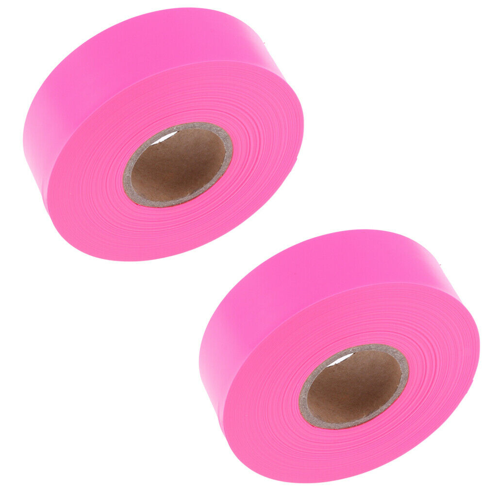 2pcs High Visibility Hunting Hiking Flagging Tape for Borders And