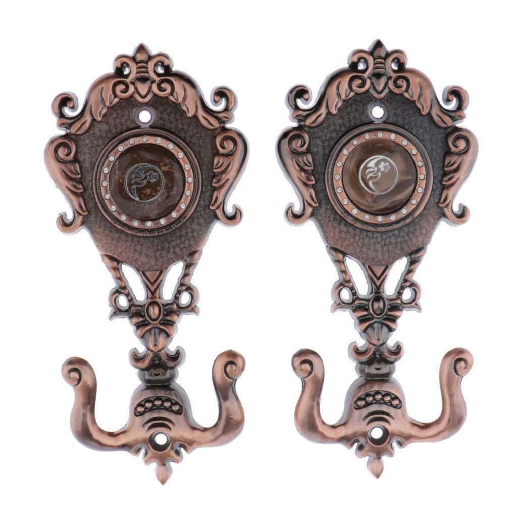 2x Luxury Curtain Tieback Hooks European Style Drapery Holder Hanger Copper