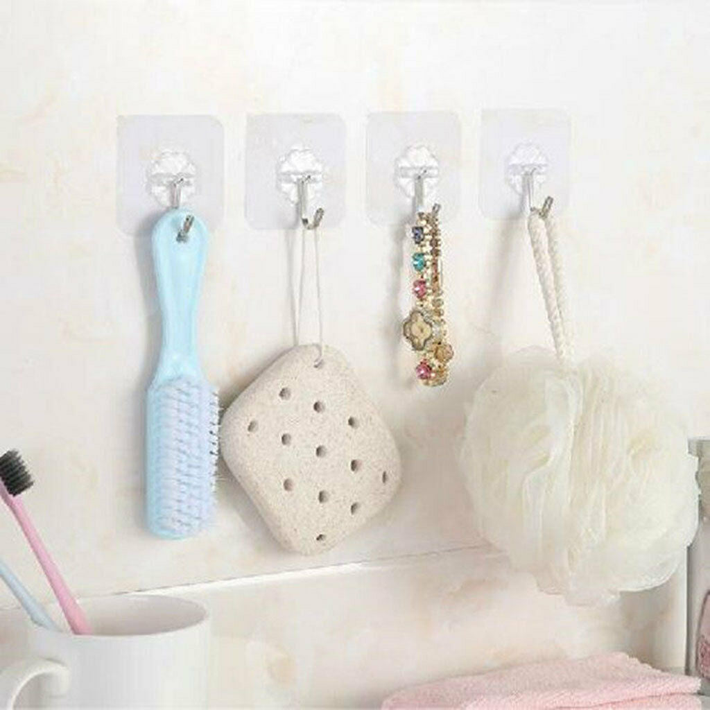 60 Pieces Suction Cup Wall Hooks Kitchen Hangers Waterproof Hanging Hangers