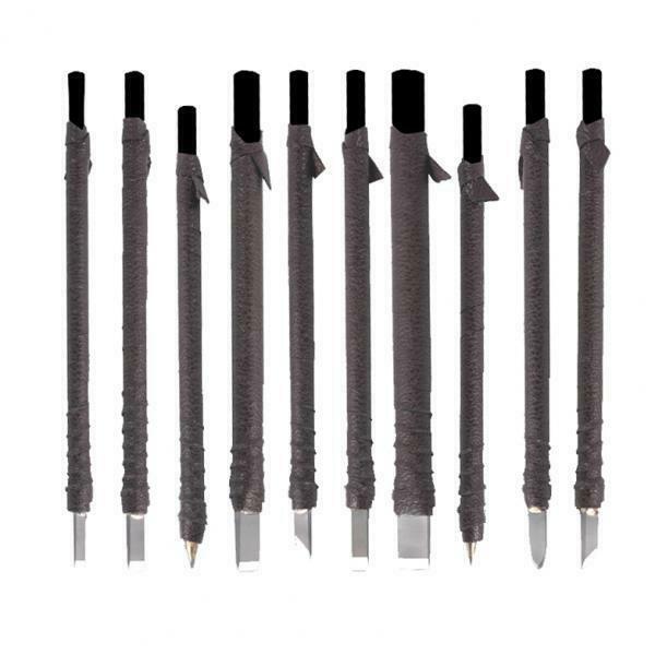 10 Pieces Tungsten steel Carving Chisel Kit Wood Seal Stone Lettering Engraving