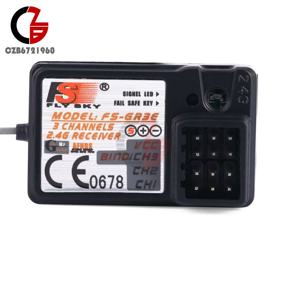2.4G 3CH Flysky FS-GR3E Receiver w/ Failsafe FS GT3C GT3B GT2 RC Car Boat 18cm