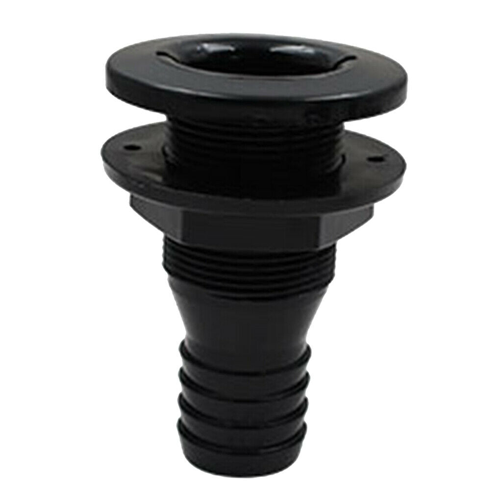 1'' Black Plastic Marine Yacht Bilge Pump Thru-Hull Fittings for Boat
