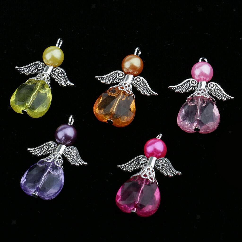 Hot 35pcs Angel Wing Charms Multicolor Butterfly Wing Pendants Hanging