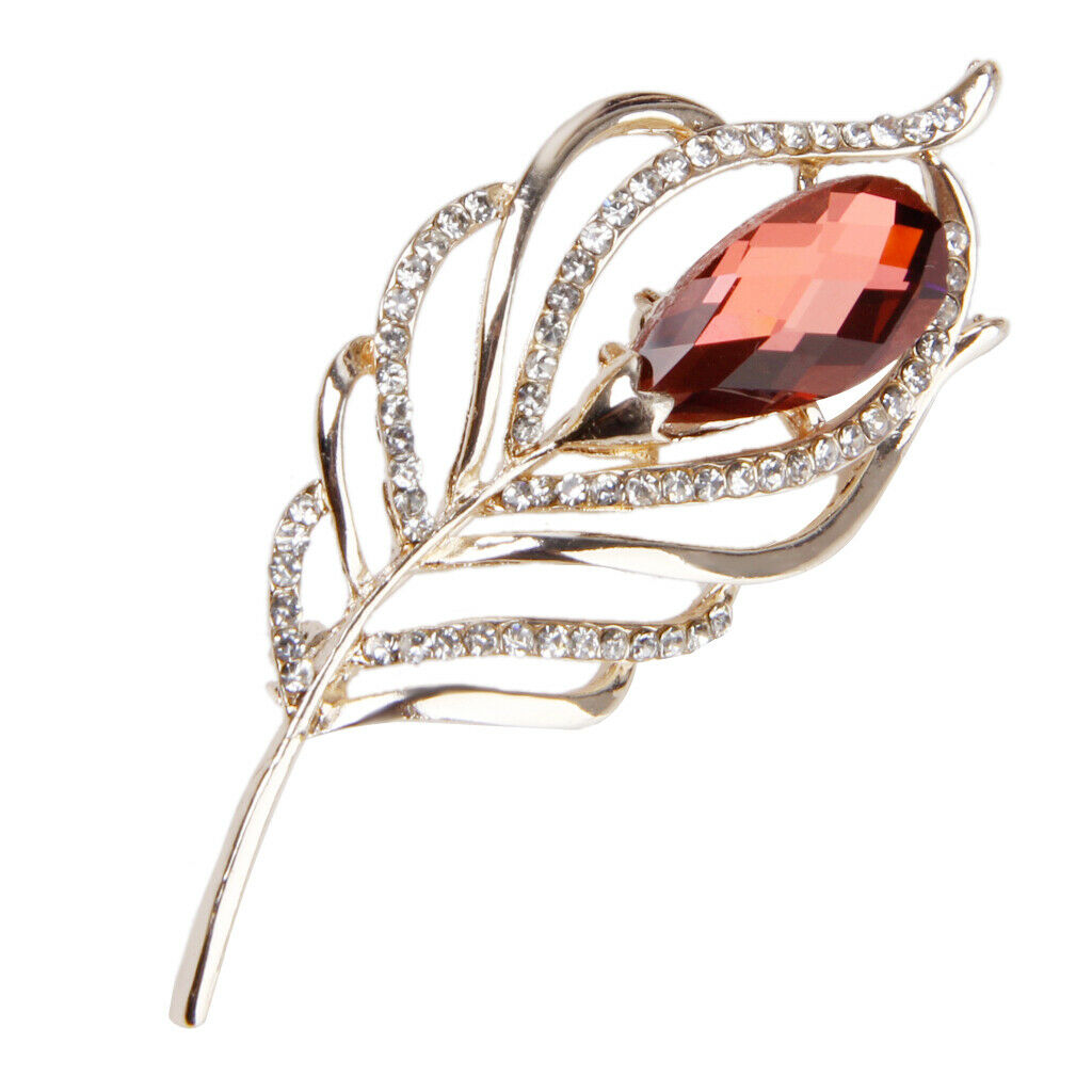 Fashion  Brooch Leaf Design With Gift Rhinestone / Wedding / Scarf