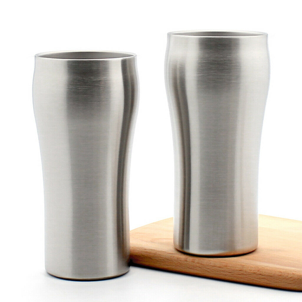 Double Wall Insulated Stainless Steel Tumbler Metal Drinking Cup Mug 400ml