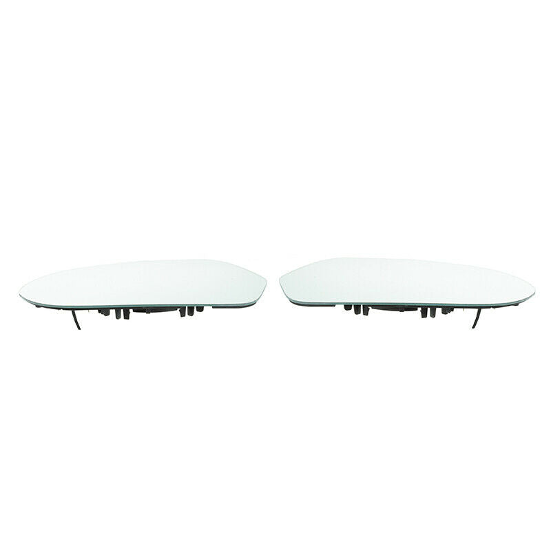 Pair Fit Audi A6 11-18 Rearview Mirror Glasses Lens Clear Heated w/Backing Plate