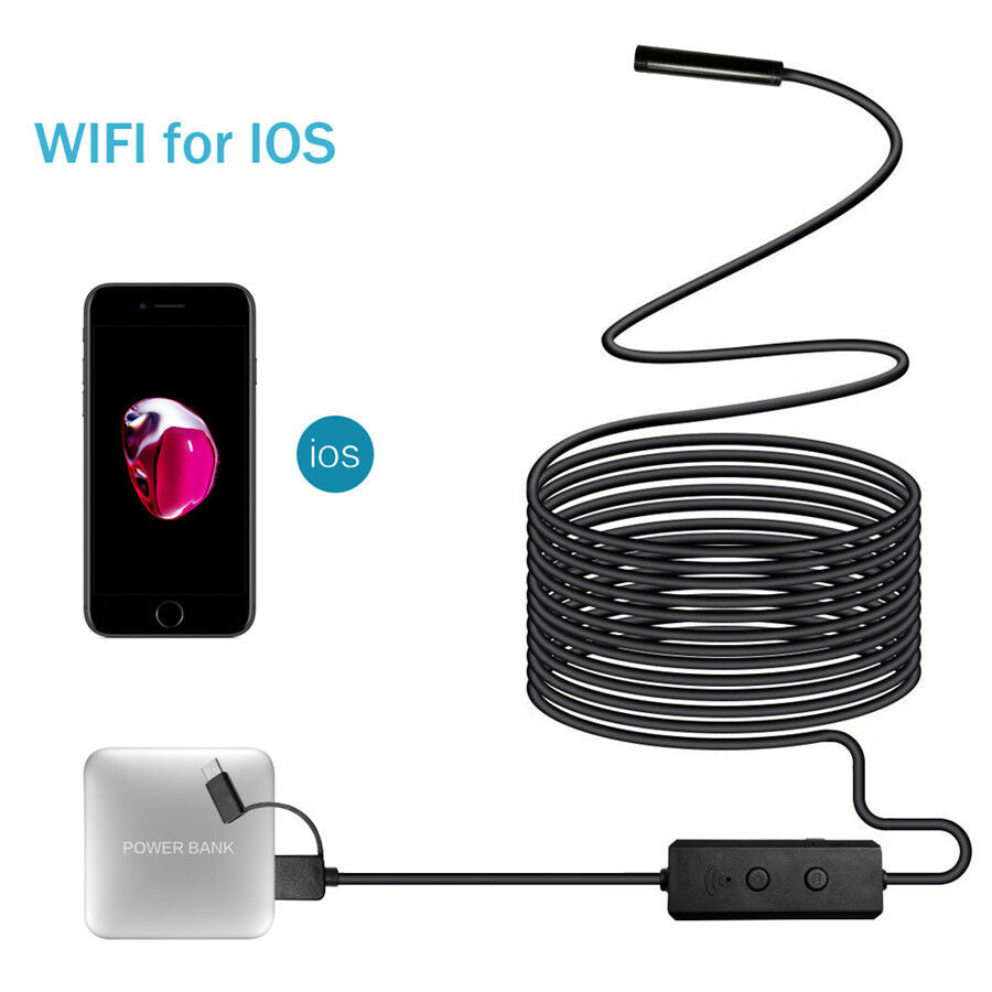 2M Endoscope Camera for Android IOS PC Endoscopio 720P Inspection Camera 8LED